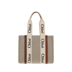 Beige Linen Handbag