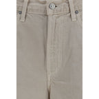 Beige Cotton Jeans Denim