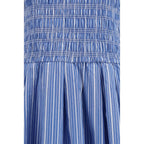 Blue Cotton Casual Dress