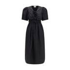 Black Cotton Casual Dress