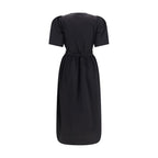 Black Cotton Casual Dress