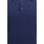 Blue Cotton Polo Shirt