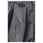 Gray Polyester Mini Skirt