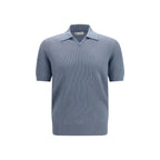 Blue Cotton Polo Shirt