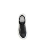 Black Calf Leather Bos Taurus Platform Sneakers