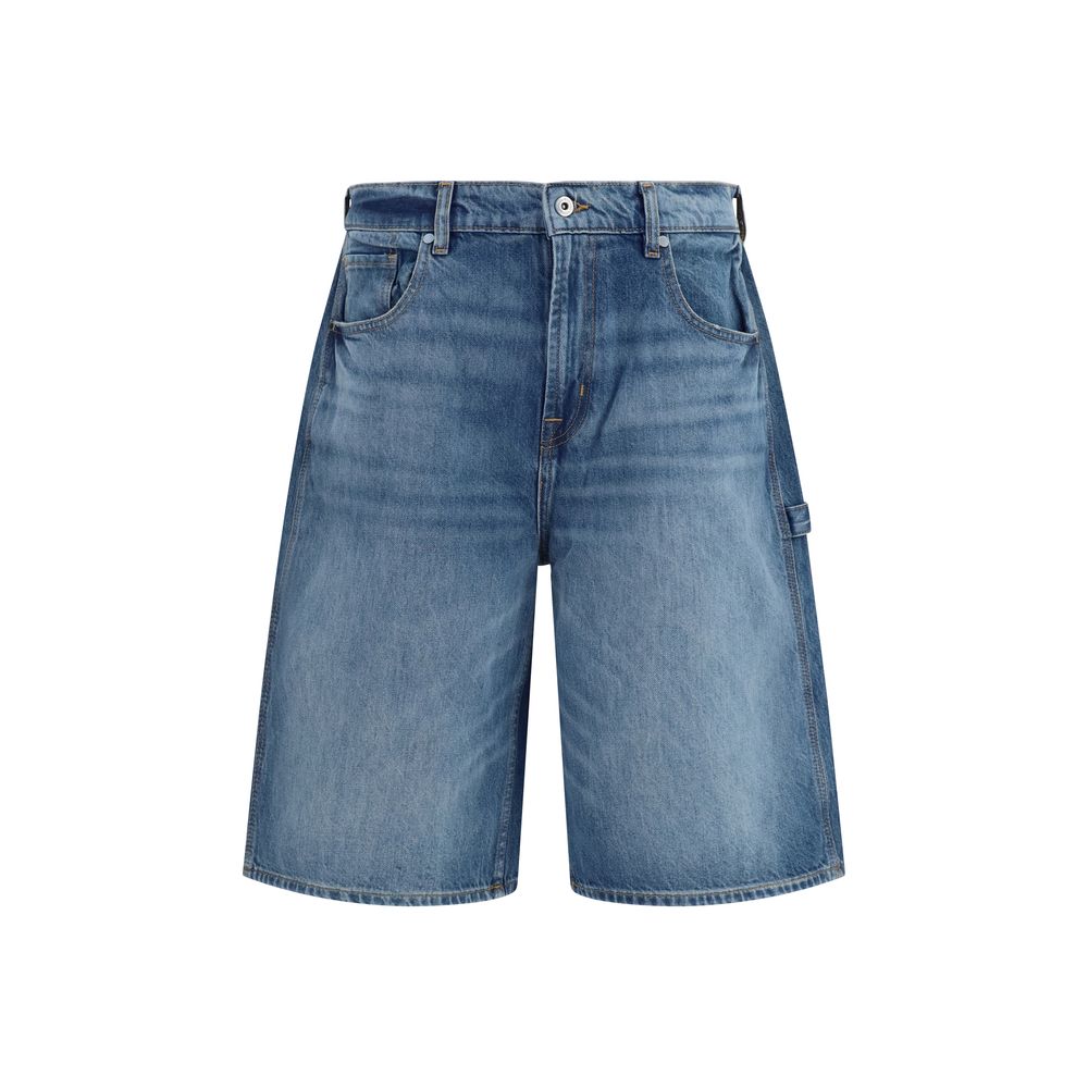 Shorts Bermuda en coton bleu
