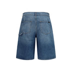 Shorts Bermuda en coton bleu
