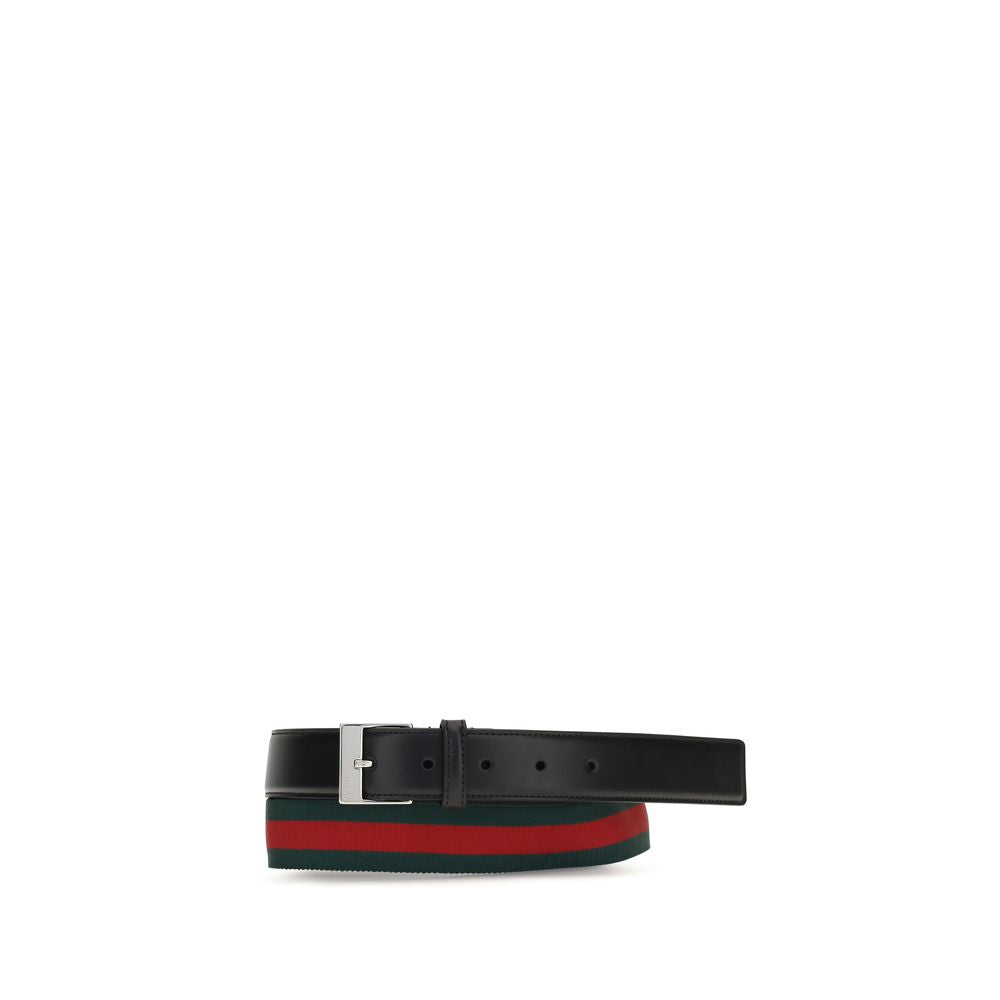 Ceinture classique en cuir de veau noir