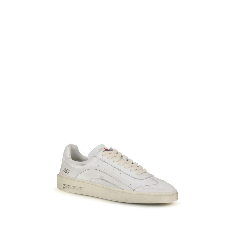 Baskets basses en cuir de veau blanc Bos Taurus