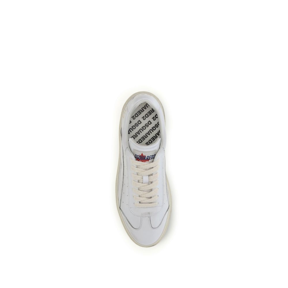 Baskets basses en cuir de veau blanc Bos Taurus