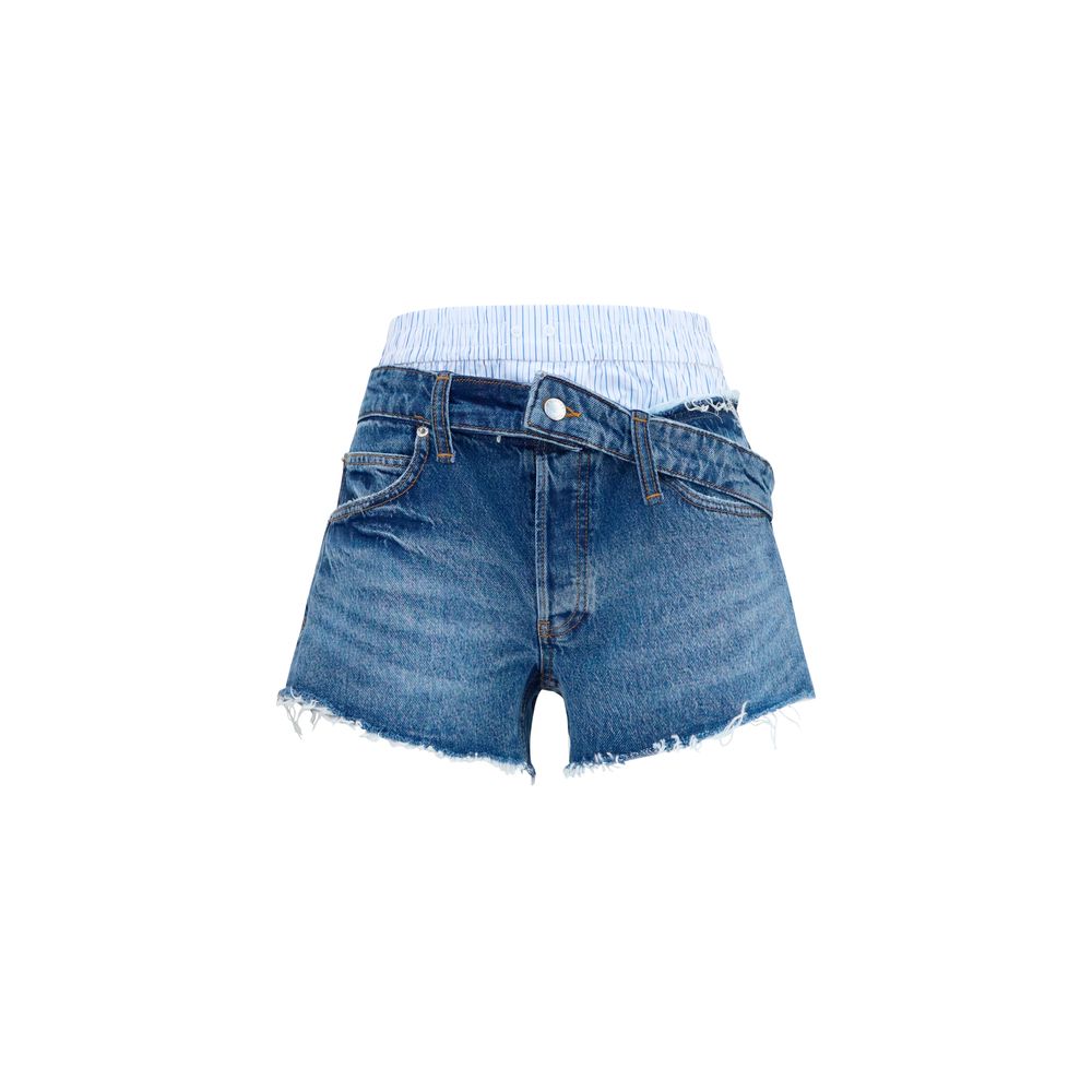 Shorts Bermuda en coton bleu