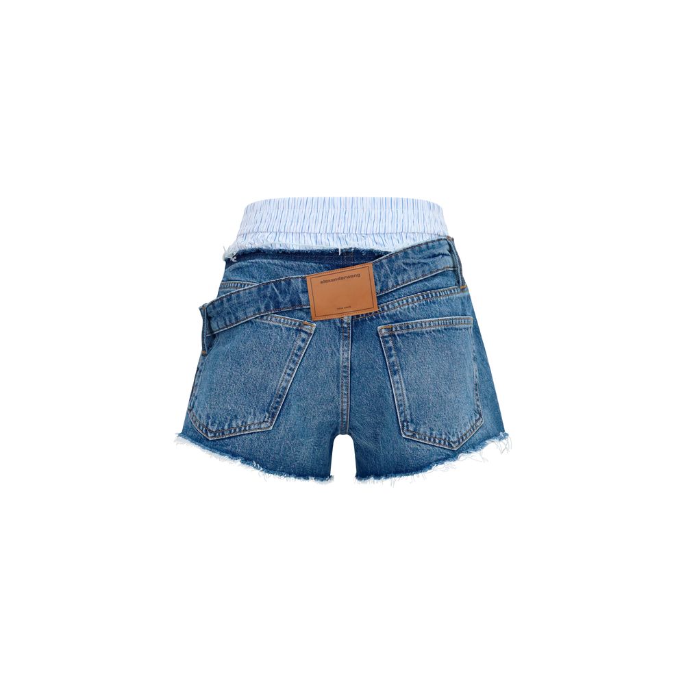 Shorts Bermuda en coton bleu