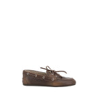 Mocassins à enfiler en cuir de veau marron Bos Taurus