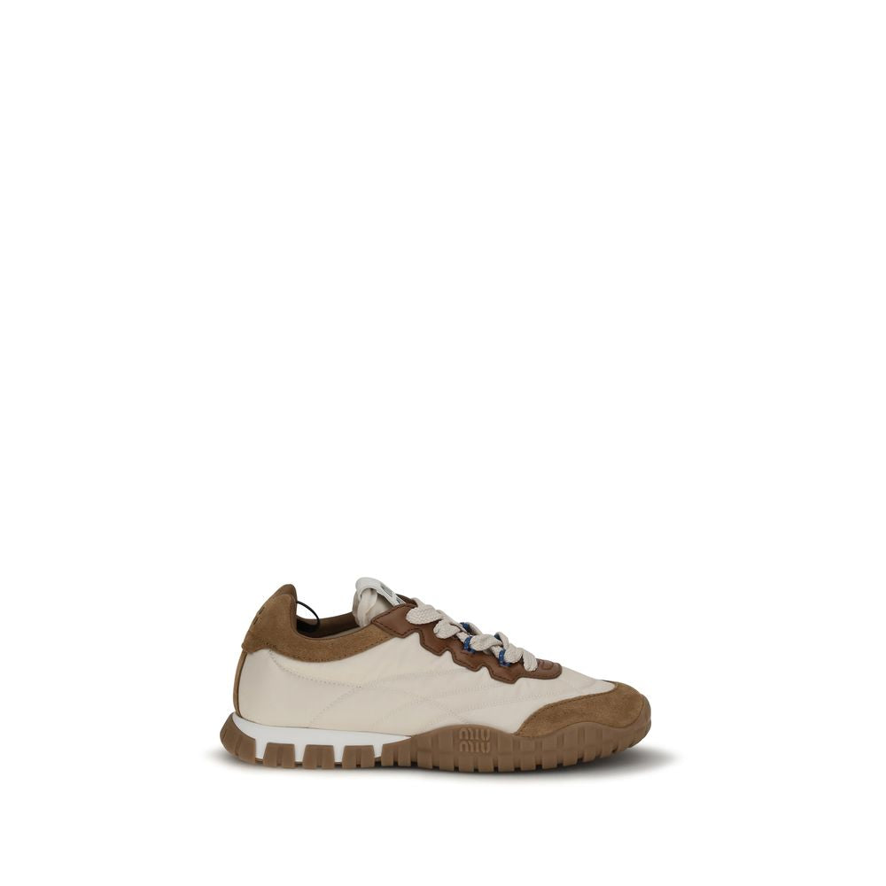 Baskets de sport en polyamide beige