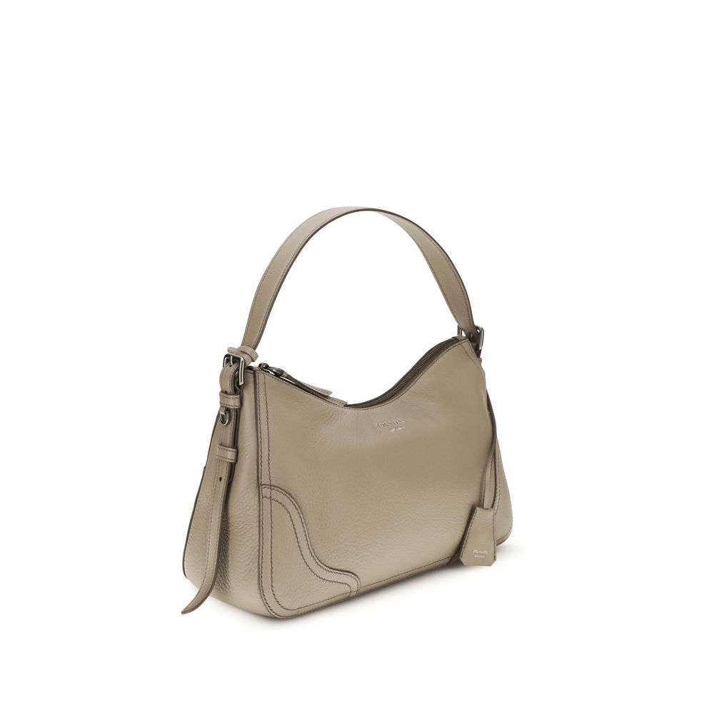 Sac bandoulière en cuir de veau gris Bos Taurus