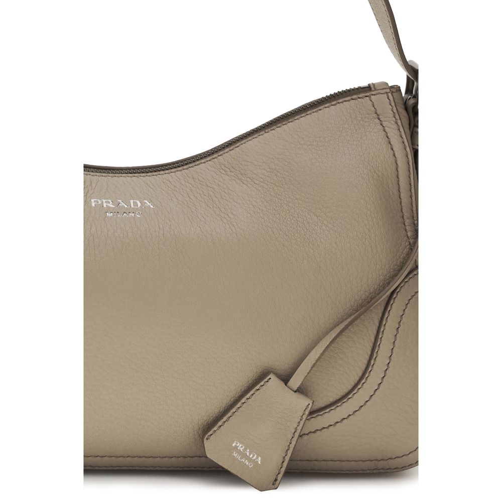 Sac bandoulière en cuir de veau gris Bos Taurus