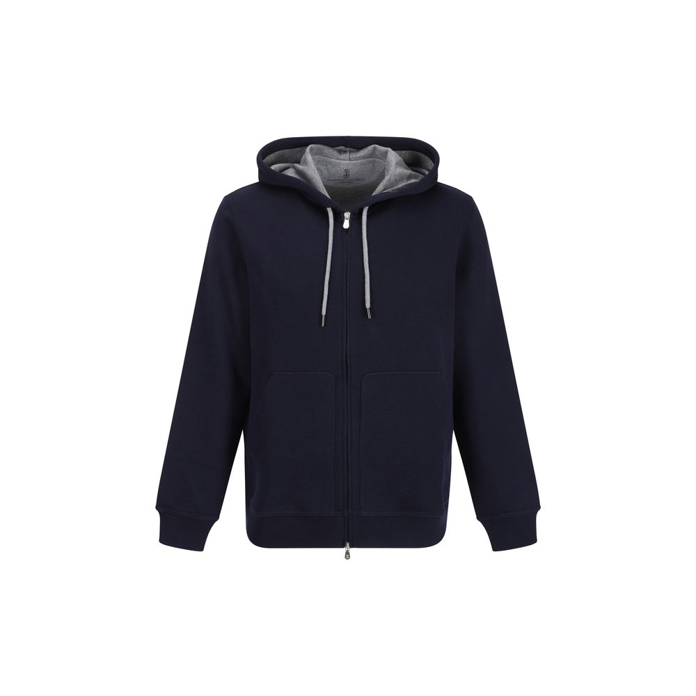 Sweat-shirt en coton bleu