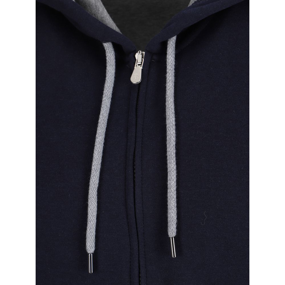 Sweat-shirt en coton bleu