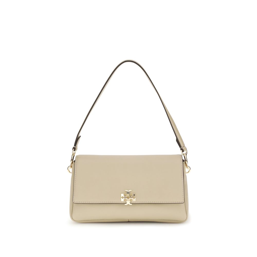 Sac porté épaule en cuir de veau beige Bos Taurus