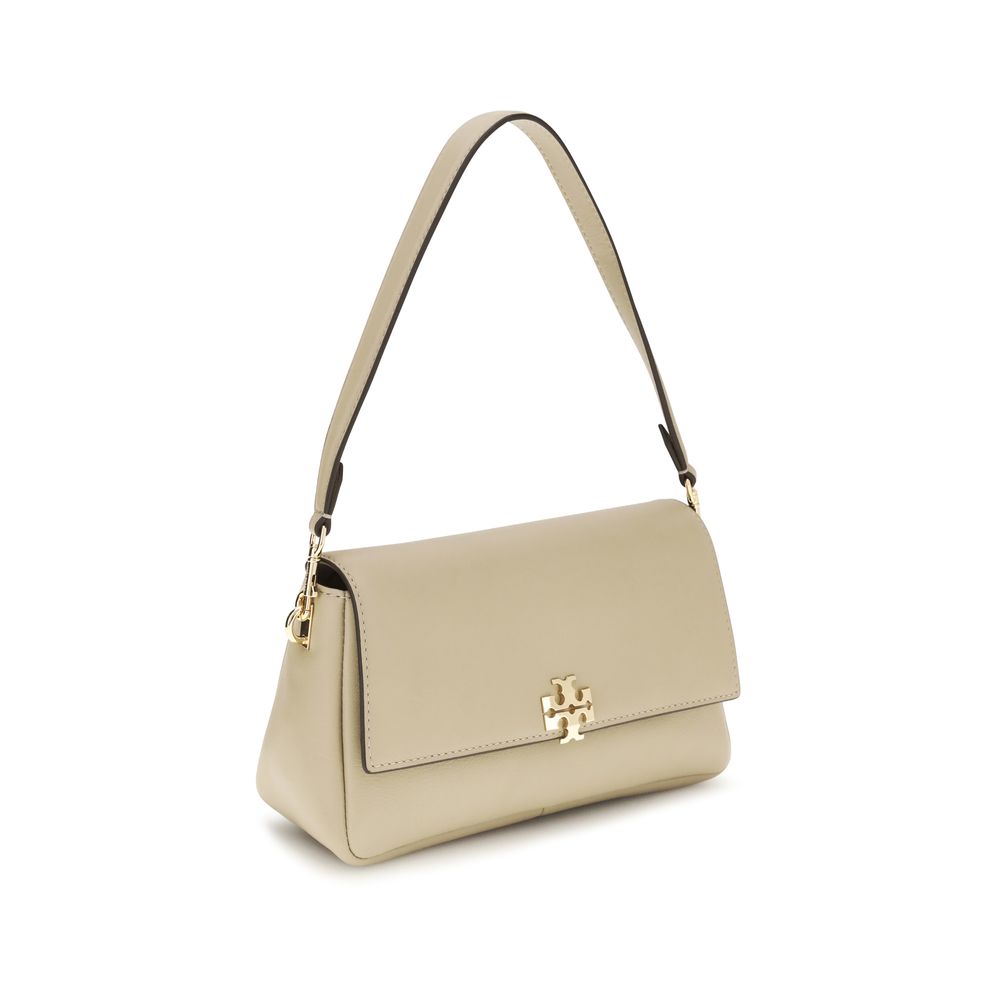 Sac porté épaule en cuir de veau beige Bos Taurus