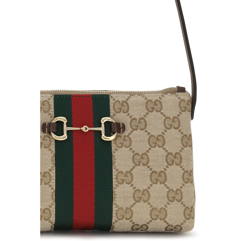 Beige Polyester Shoulder Bag