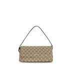Brown Polyester Shoulder Bag