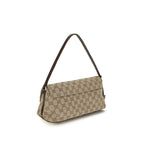 Brown Polyester Shoulder Bag