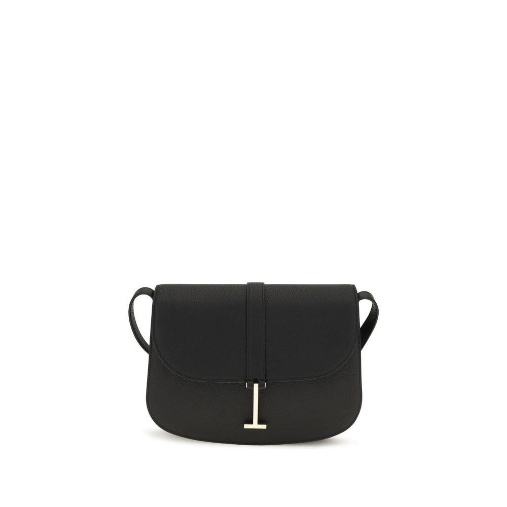Sac à bandoulière en cuir de veau noir Bos Taurus