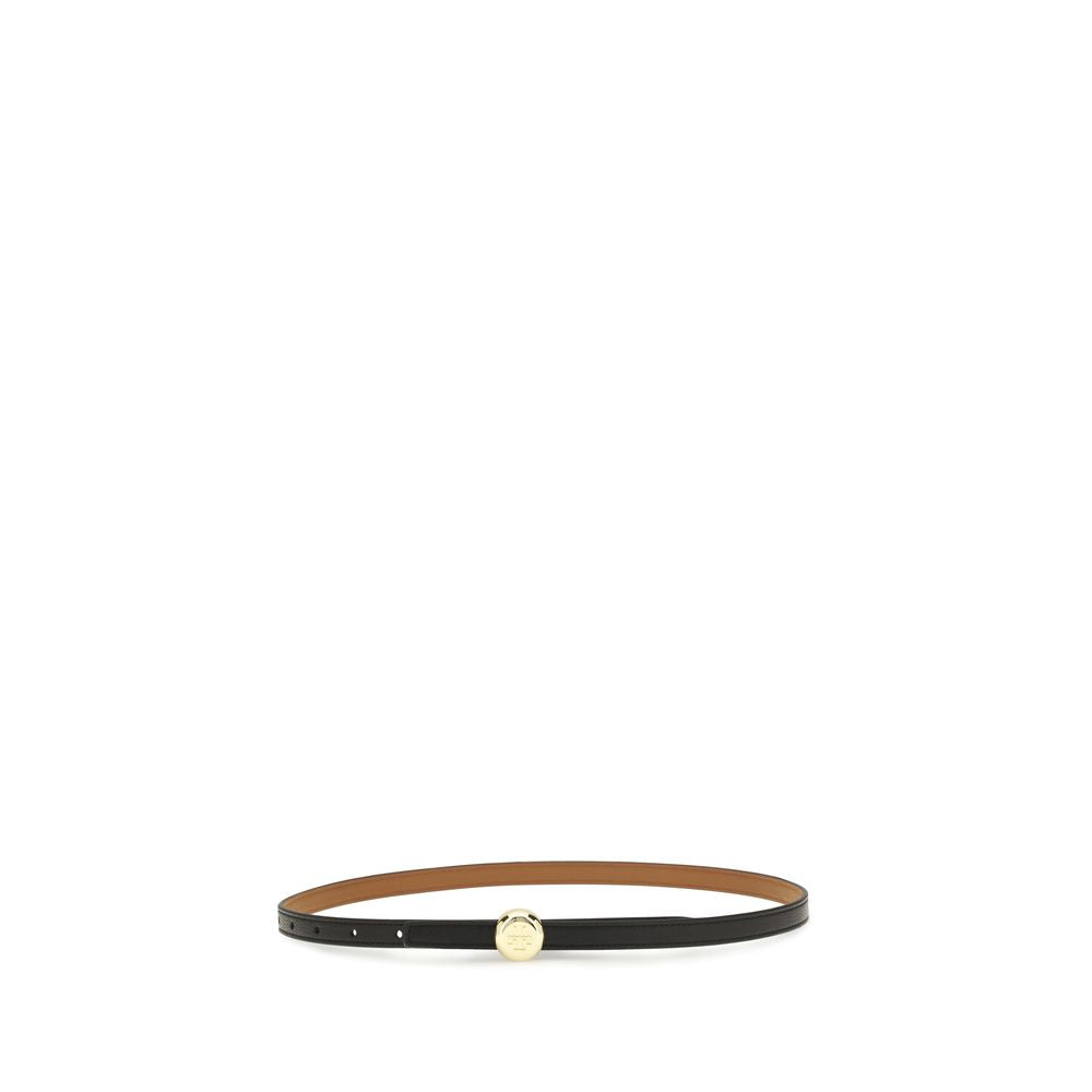 Ceinture classique en cuir de veau noir