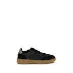 Baskets basses en cuir de veau noir Bos Taurus