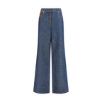 Jean en denim de coton bleu