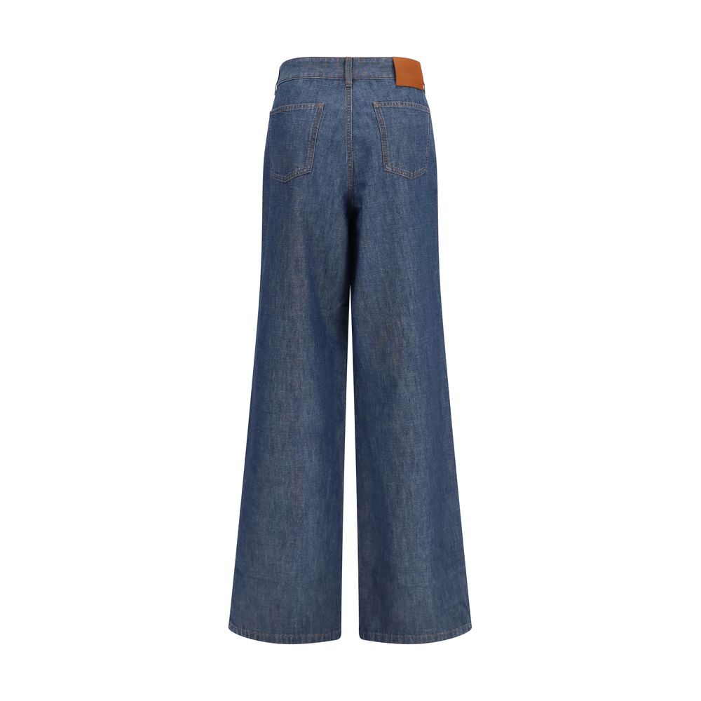 Jean en denim de coton bleu