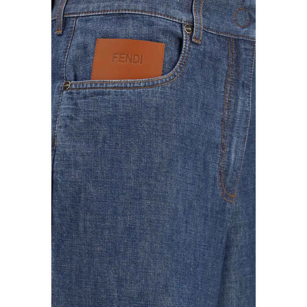 Jean en denim de coton bleu