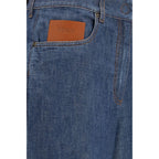 Jean en denim de coton bleu