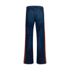 Jean évasé en coton bleu