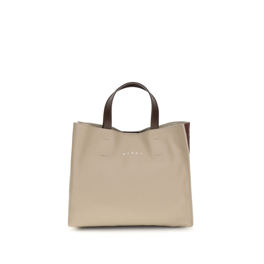 Sac porté épaule en cuir de veau beige Bos Taurus