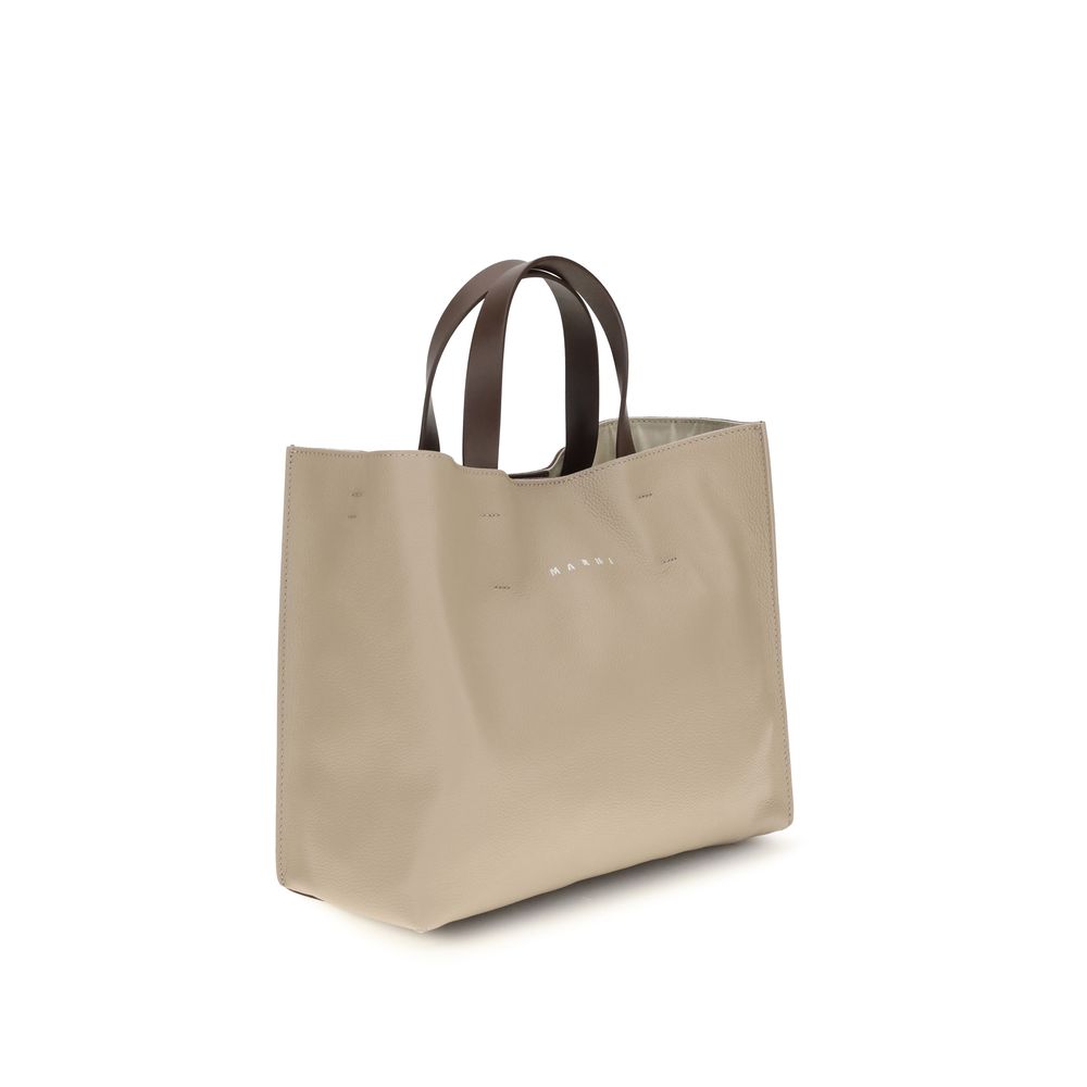 Sac porté épaule en cuir de veau beige Bos Taurus