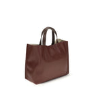 Sac porté épaule en cuir de veau beige Bos Taurus