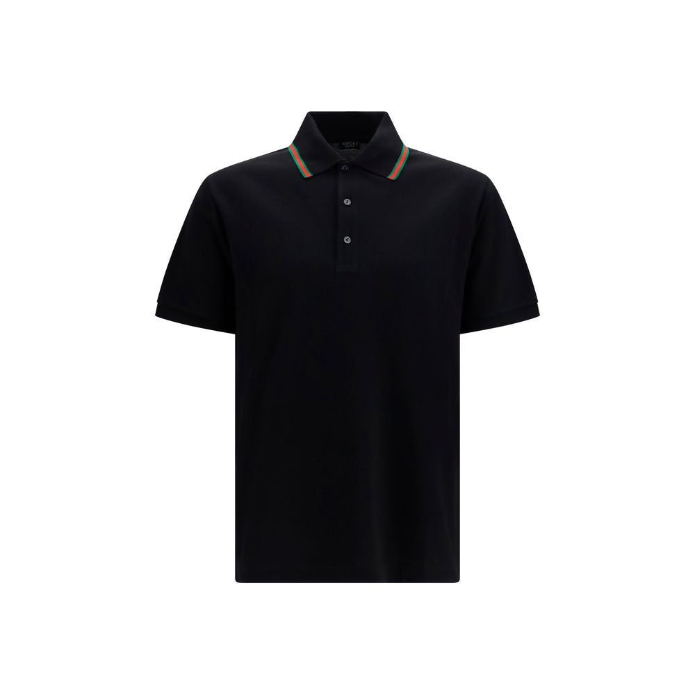 Polo noir en coton