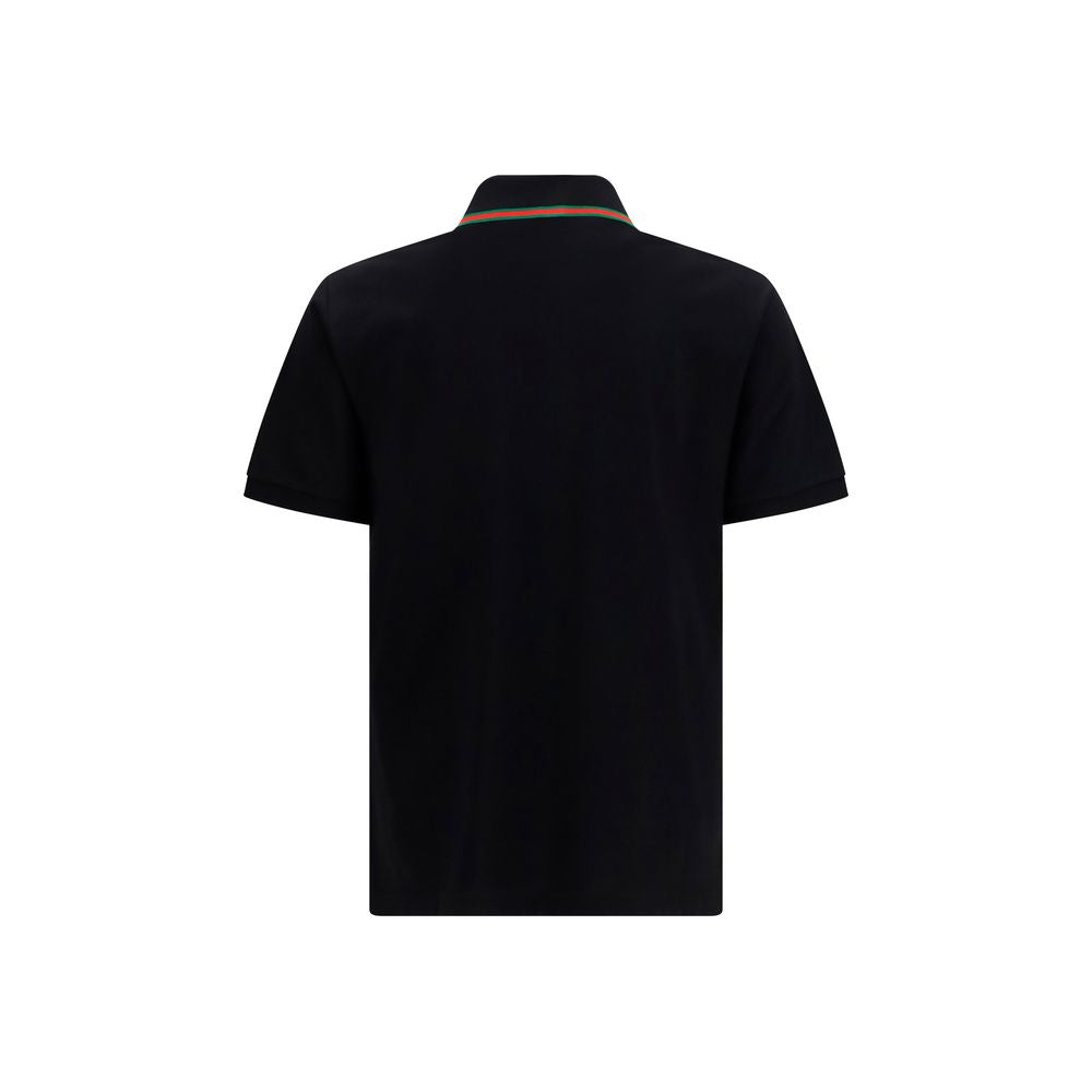 Polo noir en coton