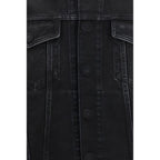 Veste en jean de coton bleu