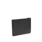 Pochette en cuir de veau noir (Bos Taurus)