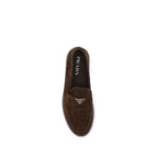 Mocassins à enfiler en cuir de veau marron Bos Taurus