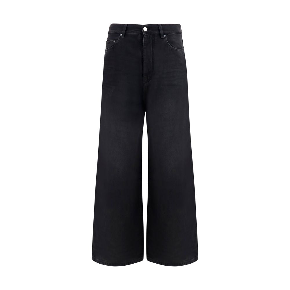 Jean en denim de coton noir
