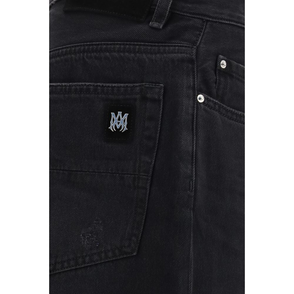 Jean en denim de coton noir