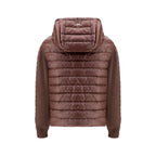 Brown Polyester Full-Length Jacket