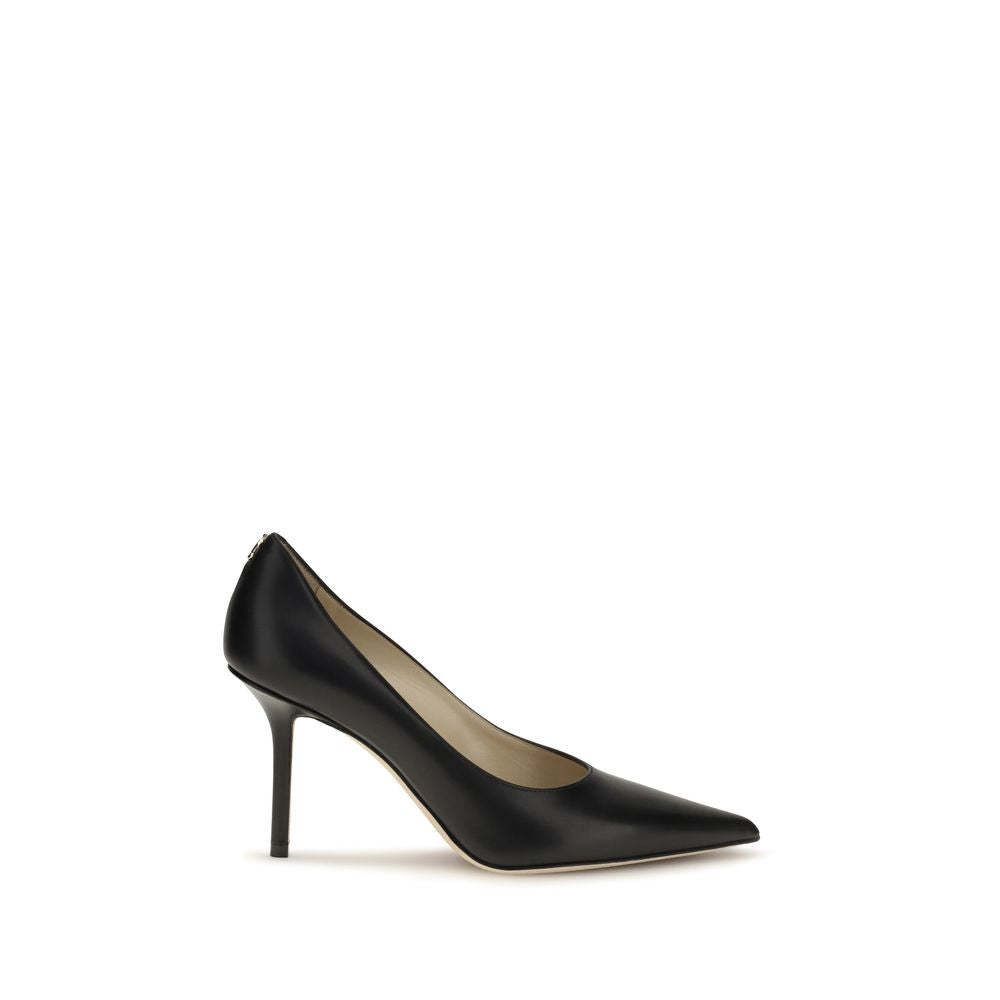 Escarpins à talons hauts en cuir de veau noir