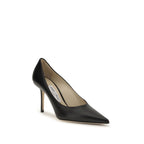 Escarpins à talons hauts en cuir de veau noir