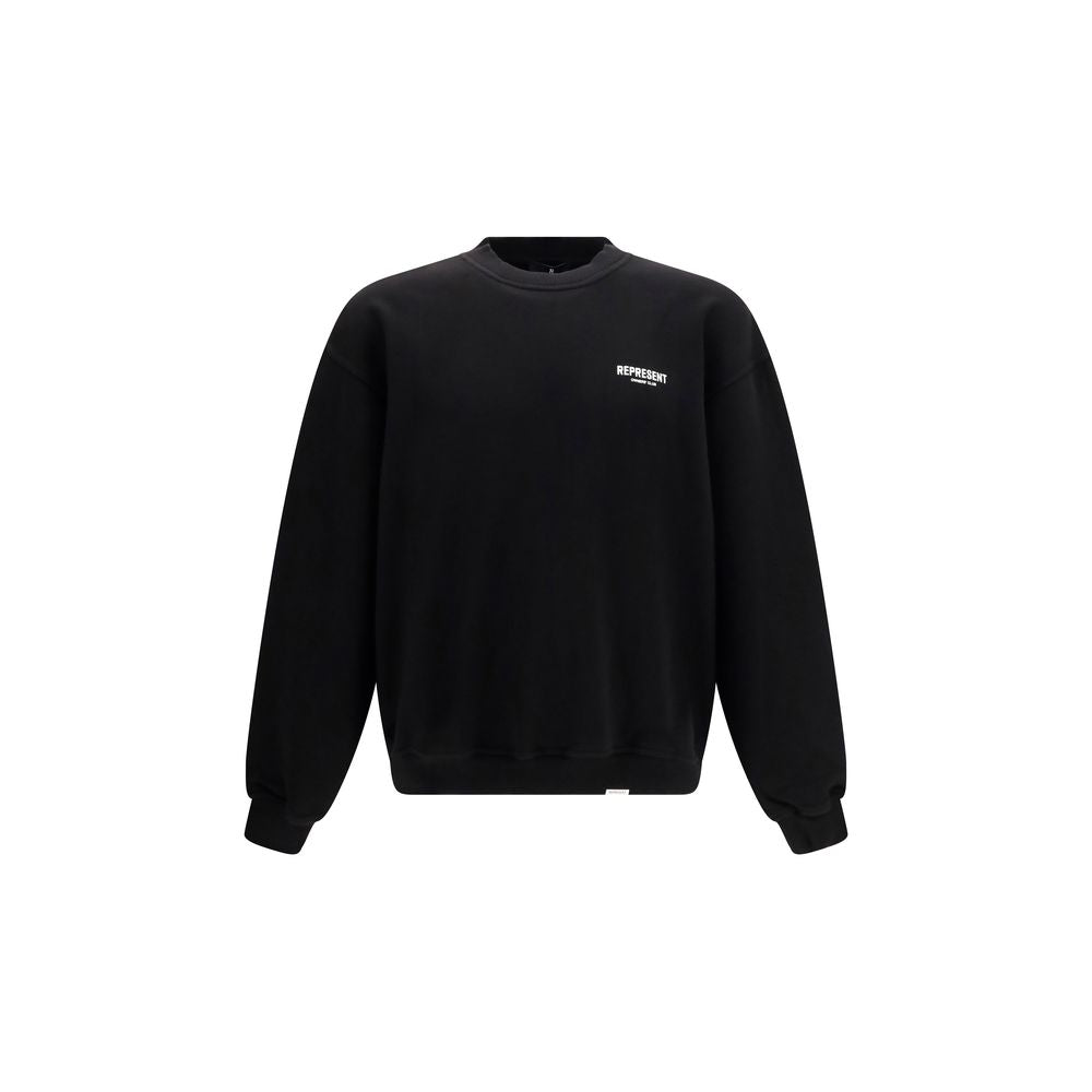 Sweat-shirt en coton noir