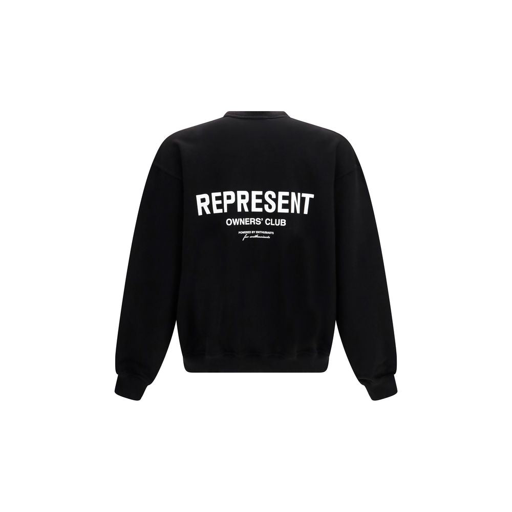 Sweat-shirt en coton noir